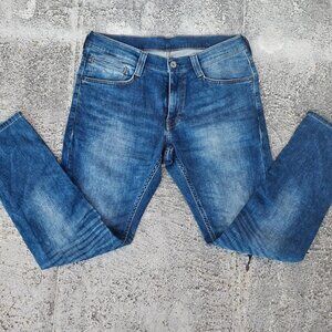 Mustang Men Jeans Blue Denim Slim Fit Stretched Jeans Size Read description